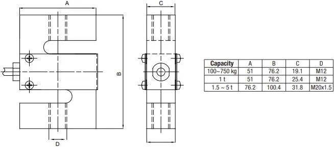 Baykon BT610/BT610S Tension Load Cell