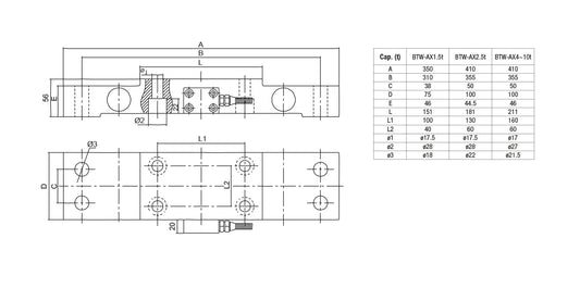 Baykon BY535 Double Ended Beam Load Cell