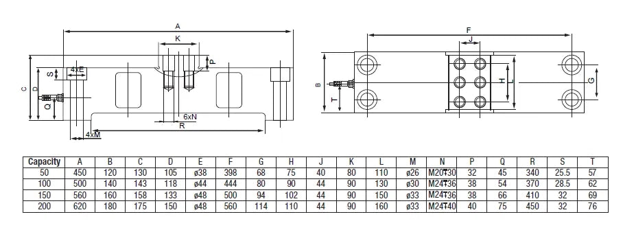 Baykon BY554 Double Ended Beam Load Cell
