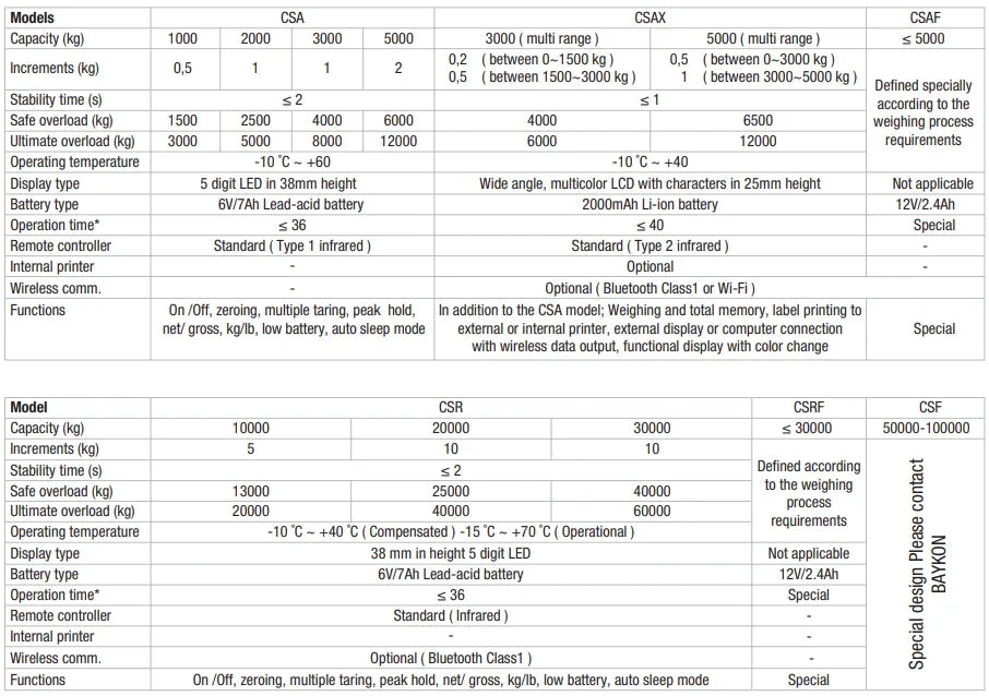 Baykon BWI-CSAX Crane Scale